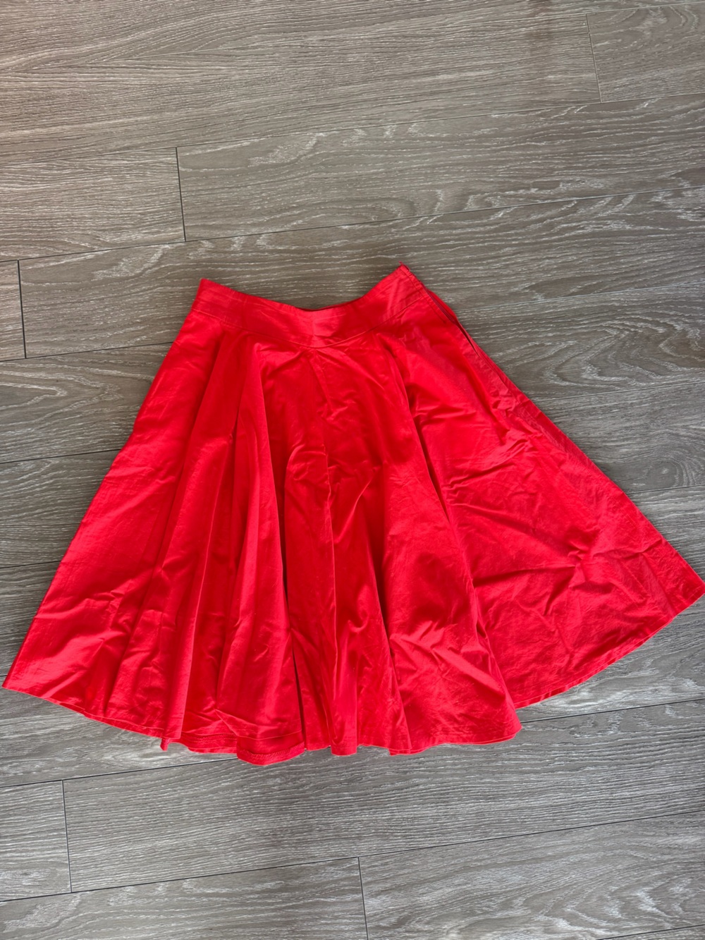 Zara Vibrant Red Circle Skirt